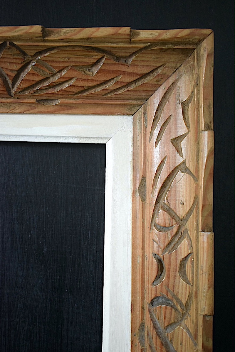 CADRE bois sculpté  Montparnasse Feuillure 30 x 24 cm FRAME XX ème Ref C1252-photo-1