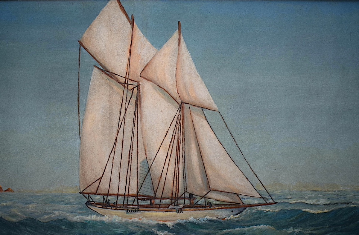 Maurice Paquot Marine Post-impressionist Schooner Sailing Ship 20th Century Rt1420-photo-3