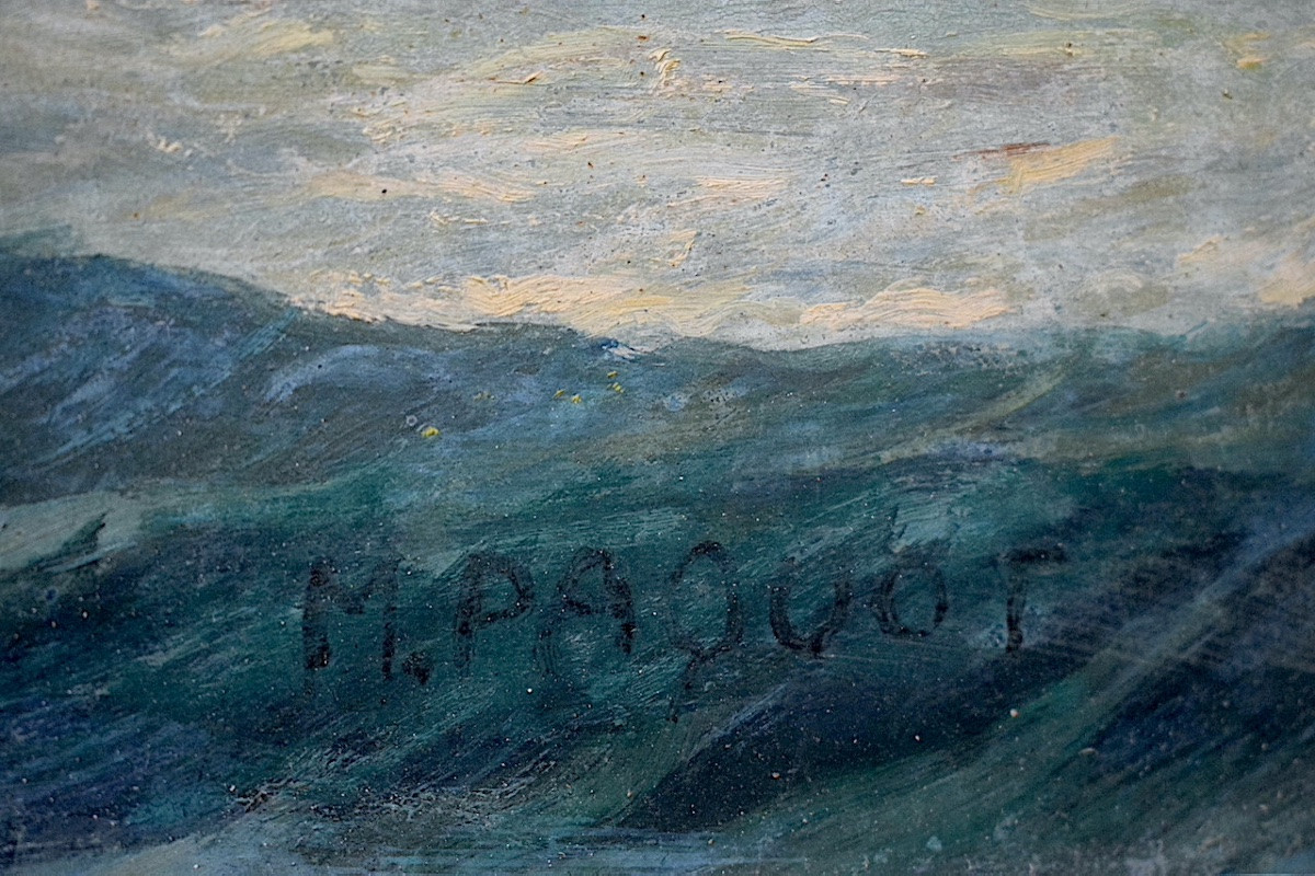 Maurice Paquot Marine Post-impressionist Schooner Sailing Ship 20th Century Rt1420-photo-3
