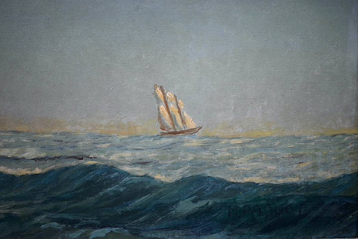 Maurice Paquot Marine Post-impressionist Schooner Sailing Ship 20th Century Rt1420-photo-4