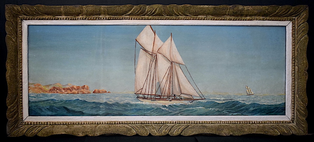 Maurice Paquot Marine Post-impressionist Schooner Sailing Ship 20th Century Rt1420