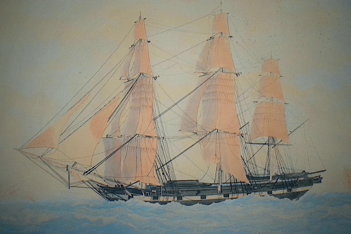 Color Lithograph By J. Pheulpin, "the Astrolabe" After François Roux, 20th Century, Rt1421-photo-2