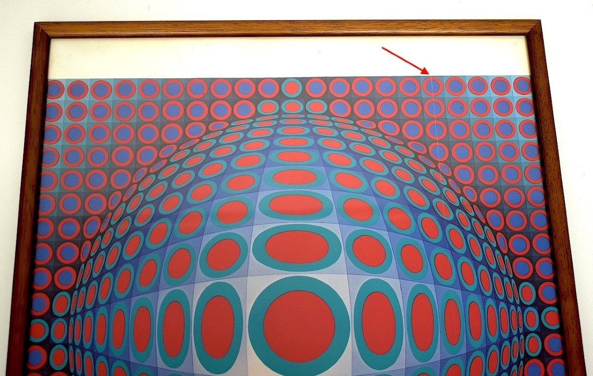 Victor VASARELY  VEGA 222  Sérigraphie 1970  signature dans la planche Rm05 -photo-3