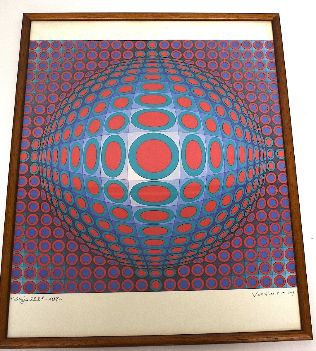Victor VASARELY  VEGA 222  Sérigraphie 1970  signature dans la planche Rm05 