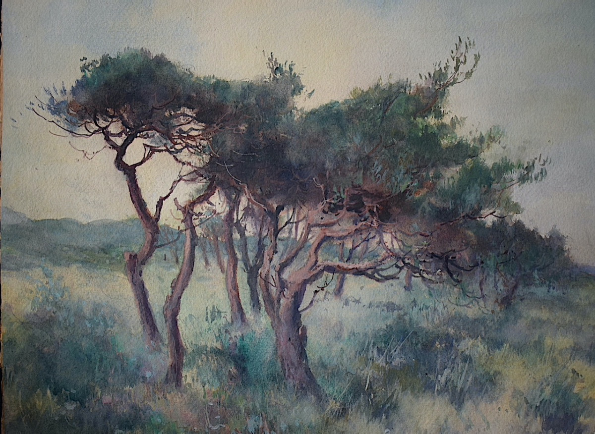 Warnie Isidore, Belgian (1800-1900), Watercolor Landscape, 19th Century, Rt1422-photo-2