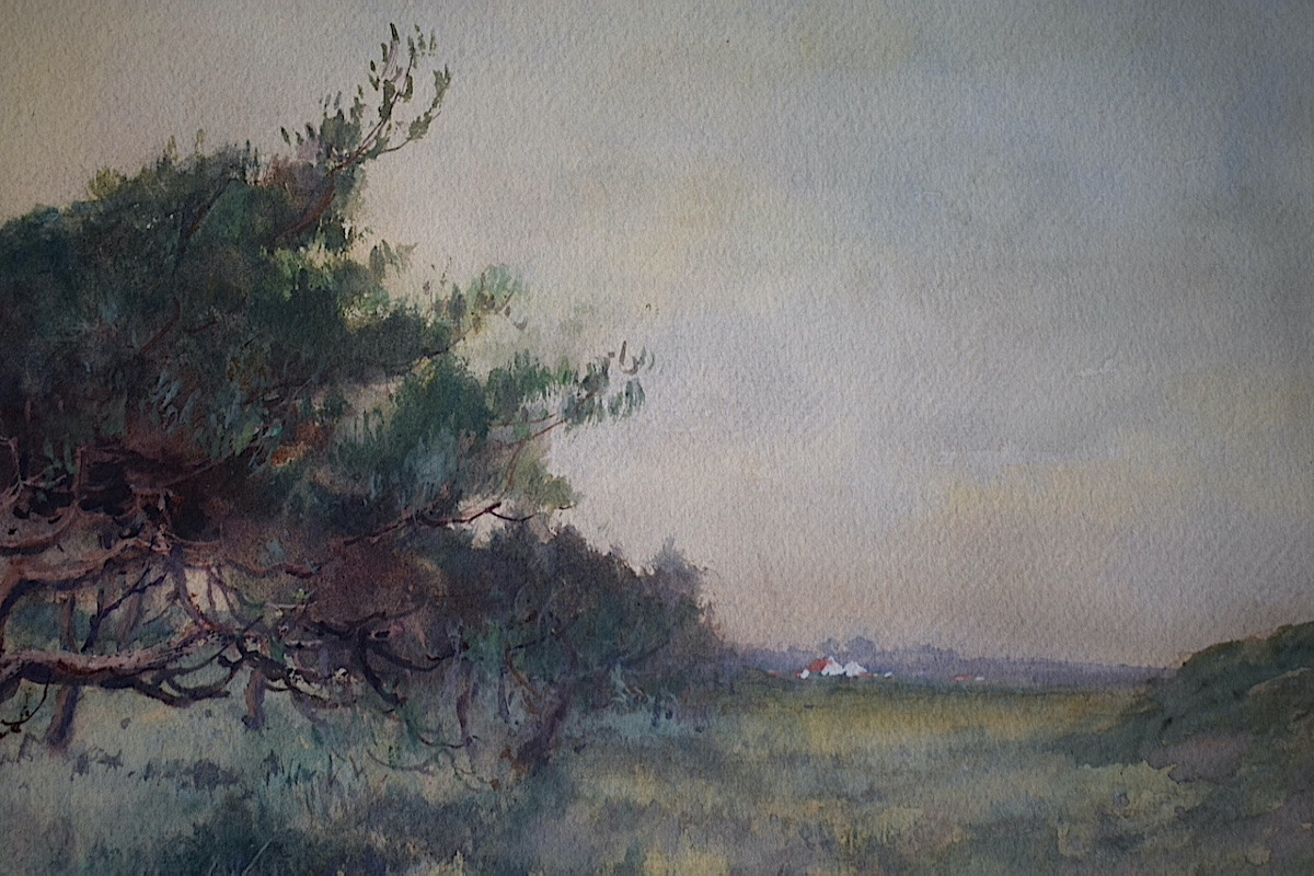 Warnie Isidore, Belgian (1800-1900), Watercolor Landscape, 19th Century, Rt1422-photo-3