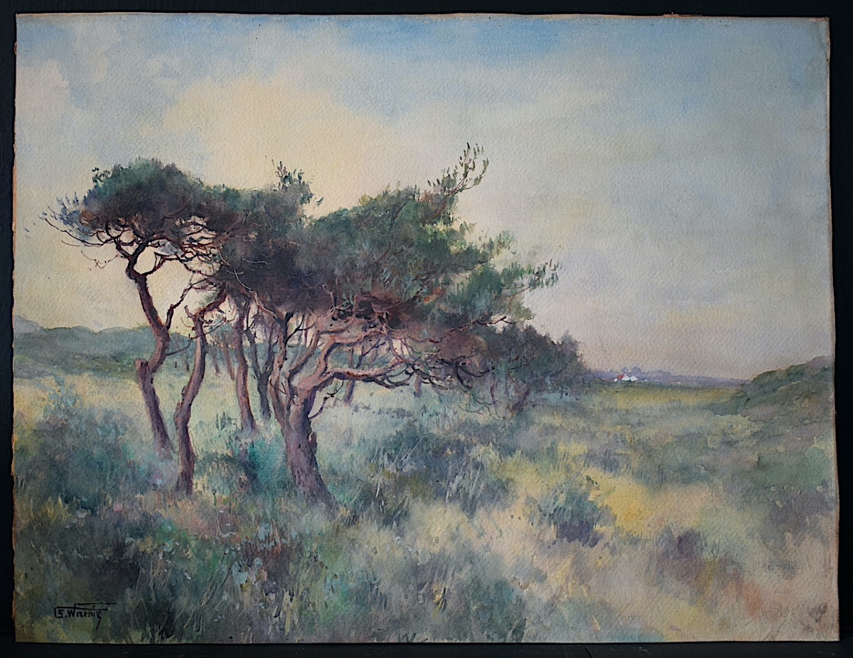 Warnie Isidore, Belgian (1800-1900), Watercolor Landscape, 19th Century, Rt1422