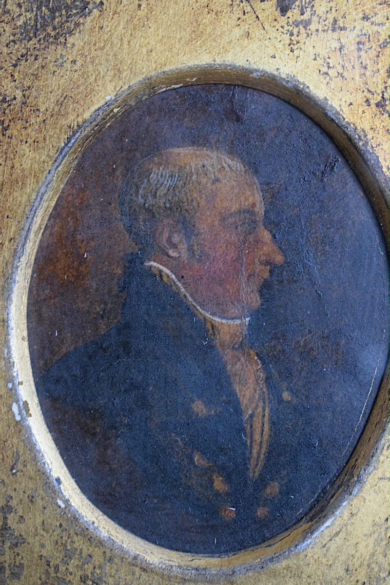 Portrait miniature homme de profil  XIX ème siècle RT1423-photo-3