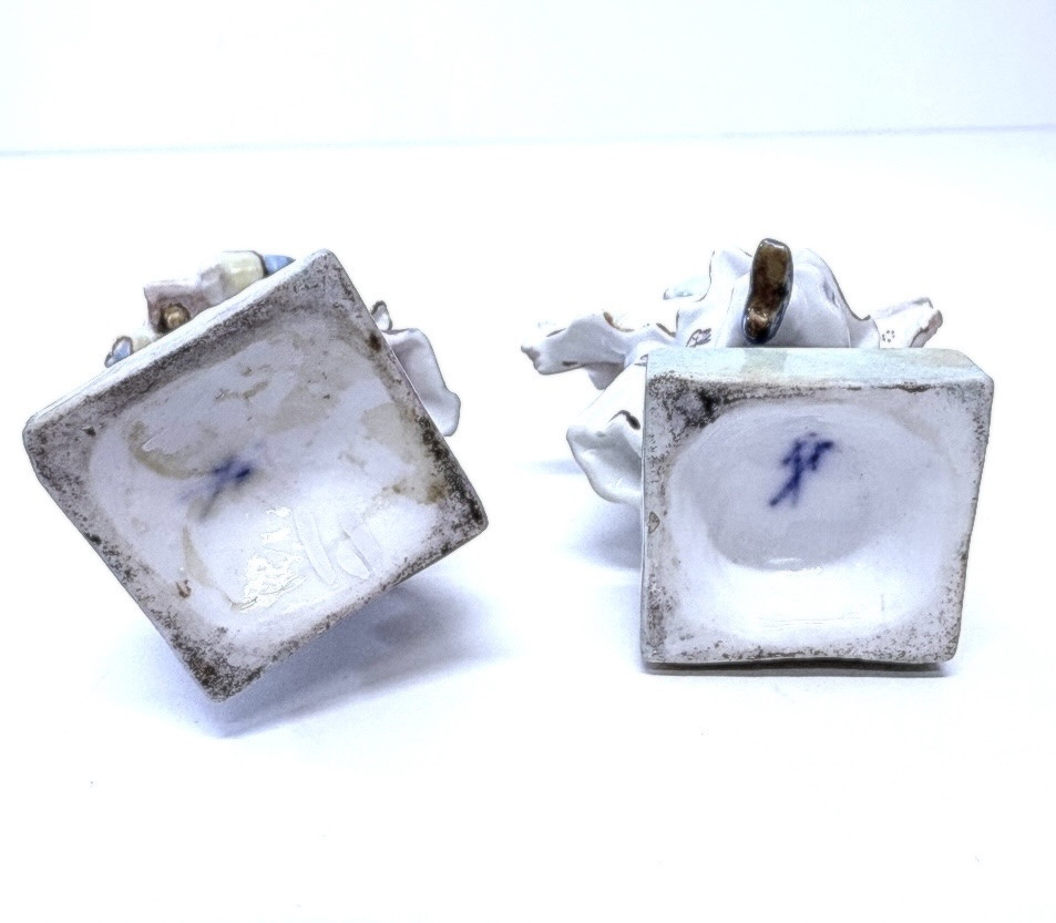 Two Meissen Porcelain Figurines: Dancer And Flute Player (ref1210) -photo-2