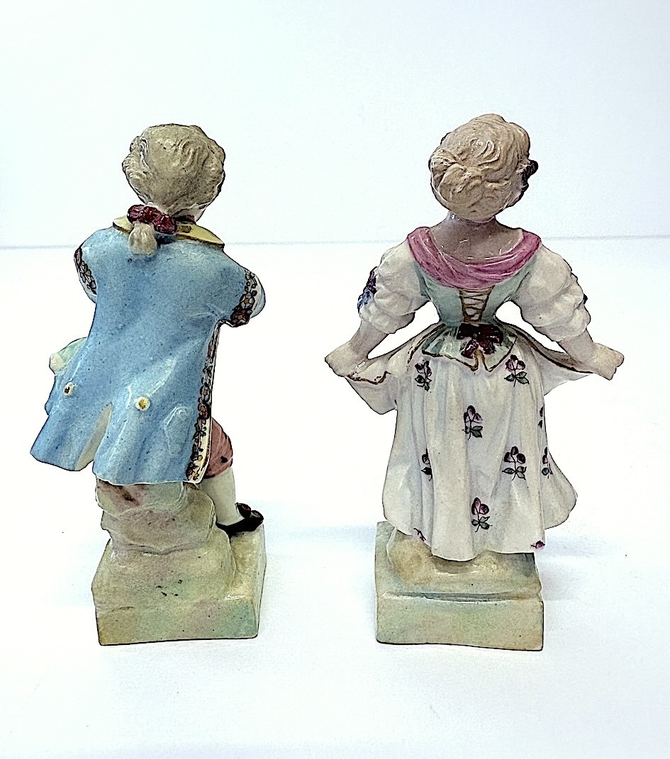 Two Meissen Porcelain Figurines: Dancer And Flute Player (ref1210) -photo-4
