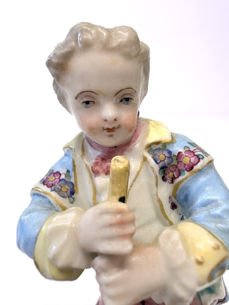 Two Meissen Porcelain Figurines: Dancer And Flute Player (ref1210) -photo-6