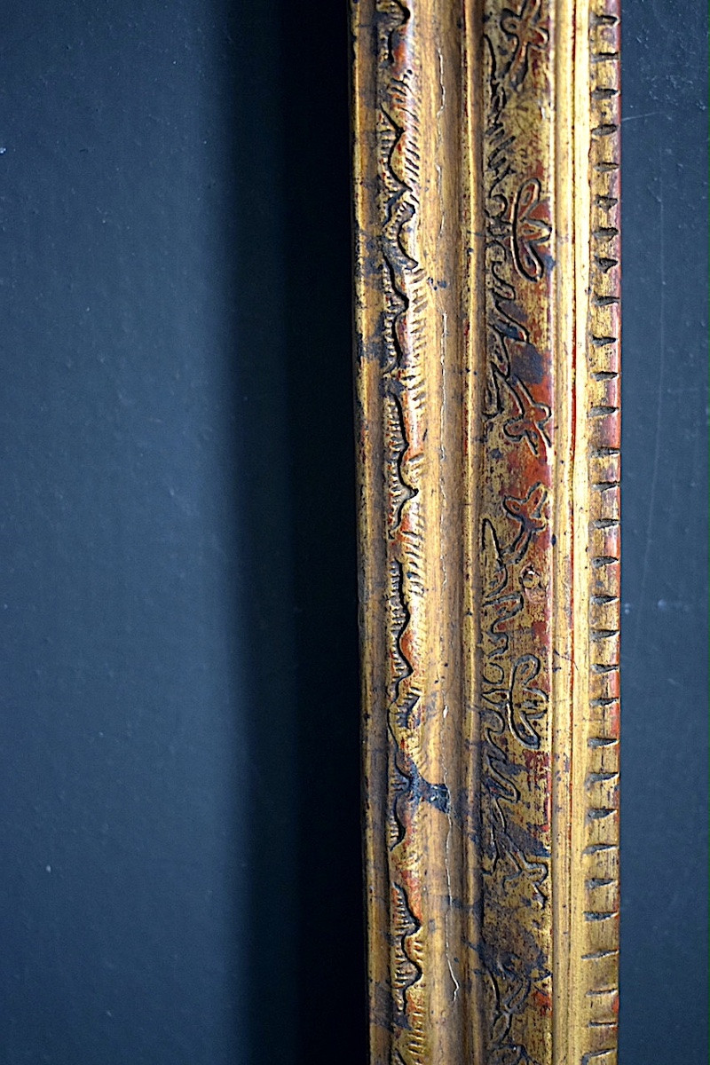 Gilt Frame, 18th/19th Century, Provençal Style. Rabbet: 60.5 X 46.5 Cm, Close To 12p Format. Frame Ref: C1255-photo-2