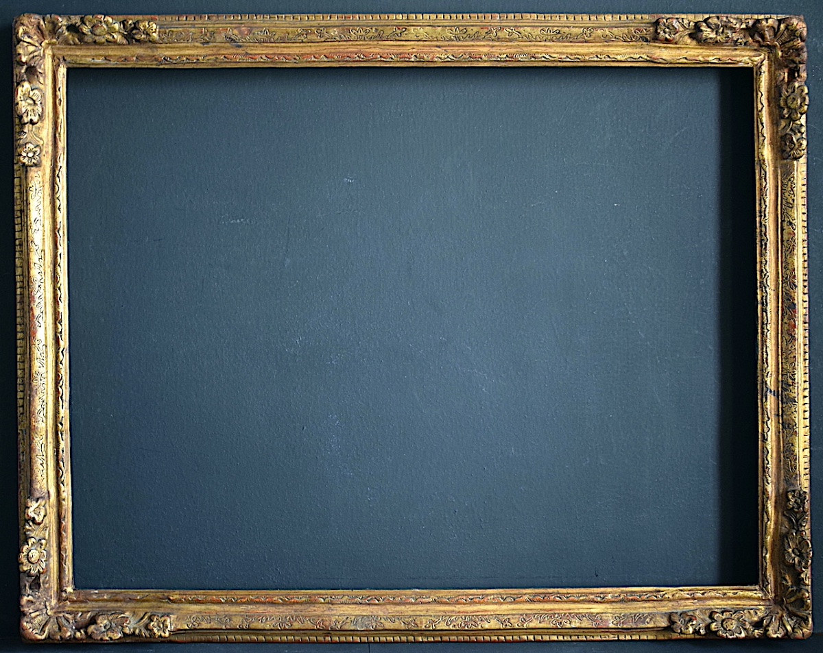 Gilt Frame, 18th/19th Century, Provençal Style. Rabbet: 60.5 X 46.5 Cm, Close To 12p Format. Frame Ref: C1255-photo-7