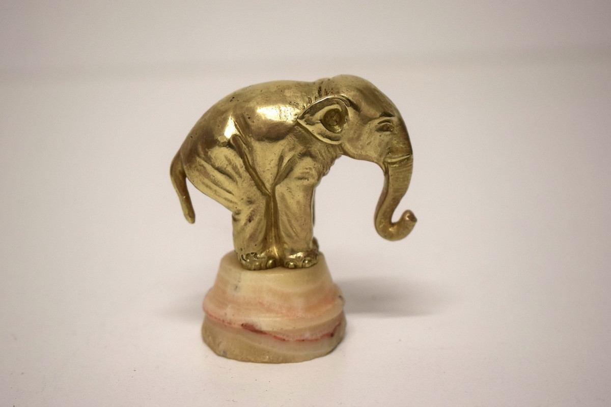 Jean Granier Miniature Bronze And Marble Circus Elephant, 19th Century, Ref 1211-photo-6