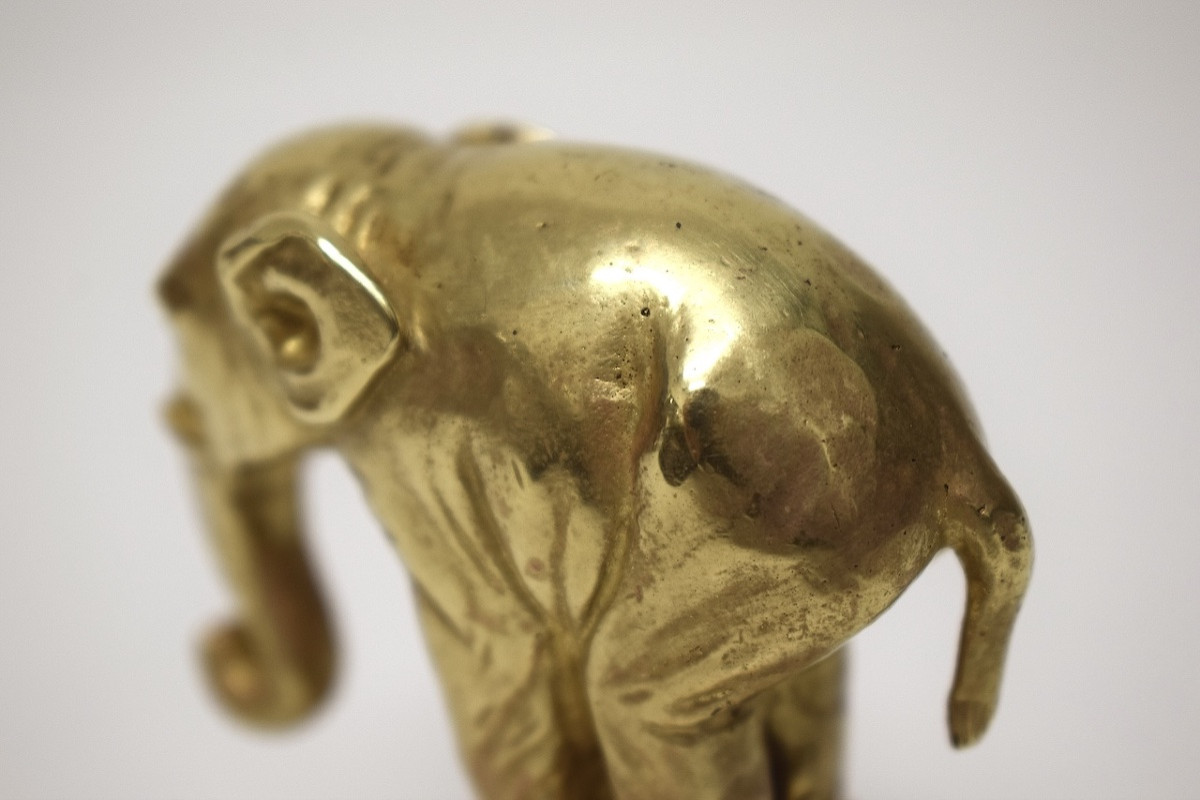 Jean Granier Miniature Bronze And Marble Circus Elephant, 19th Century, Ref 1211-photo-8