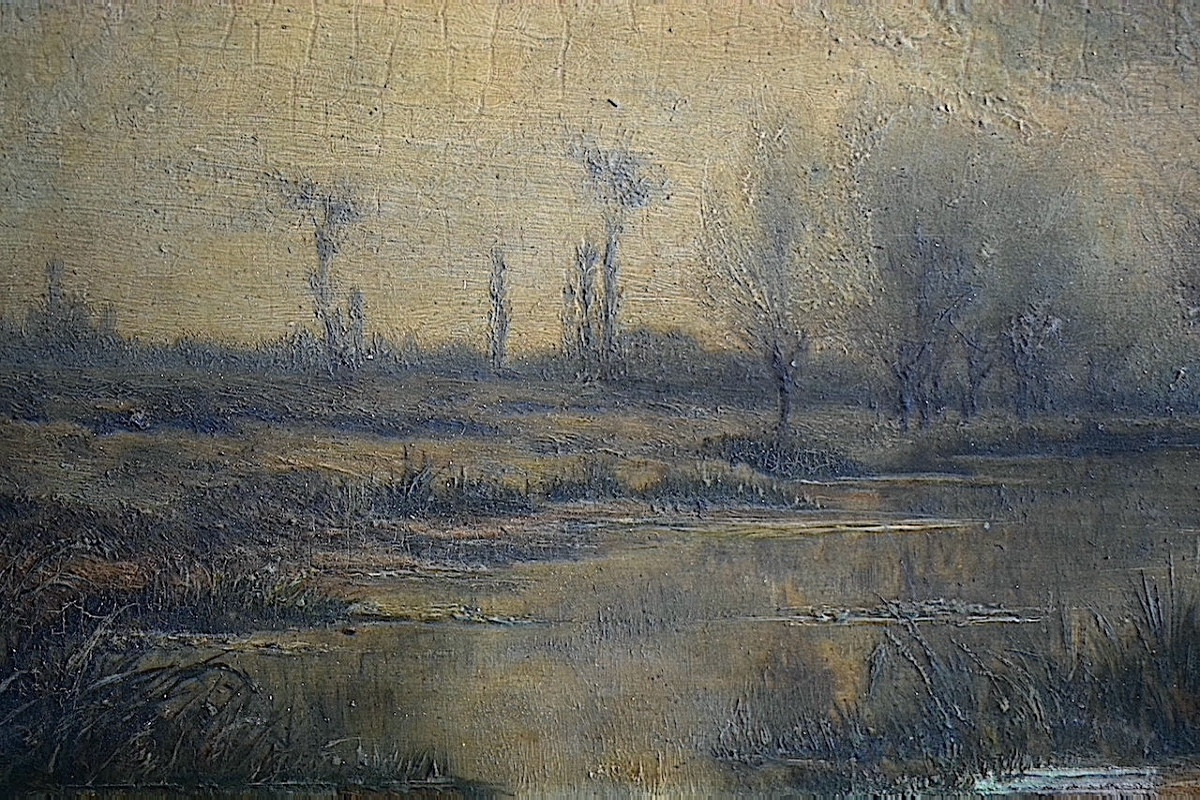 French School, 19th Century, Riverside Landscape, Unsigned Rt1430-photo-3