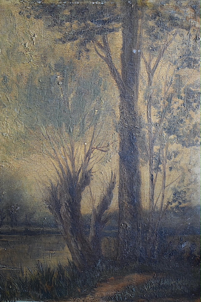 French School, 19th Century, Riverside Landscape, Unsigned Rt1430-photo-4