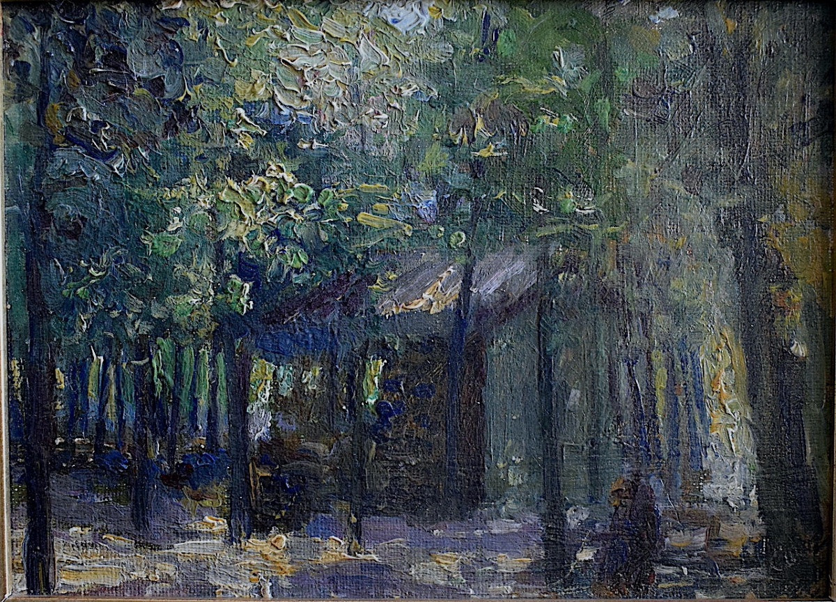 Paysage en forêt impressionniste début XX ème siècle RT1431-photo-2