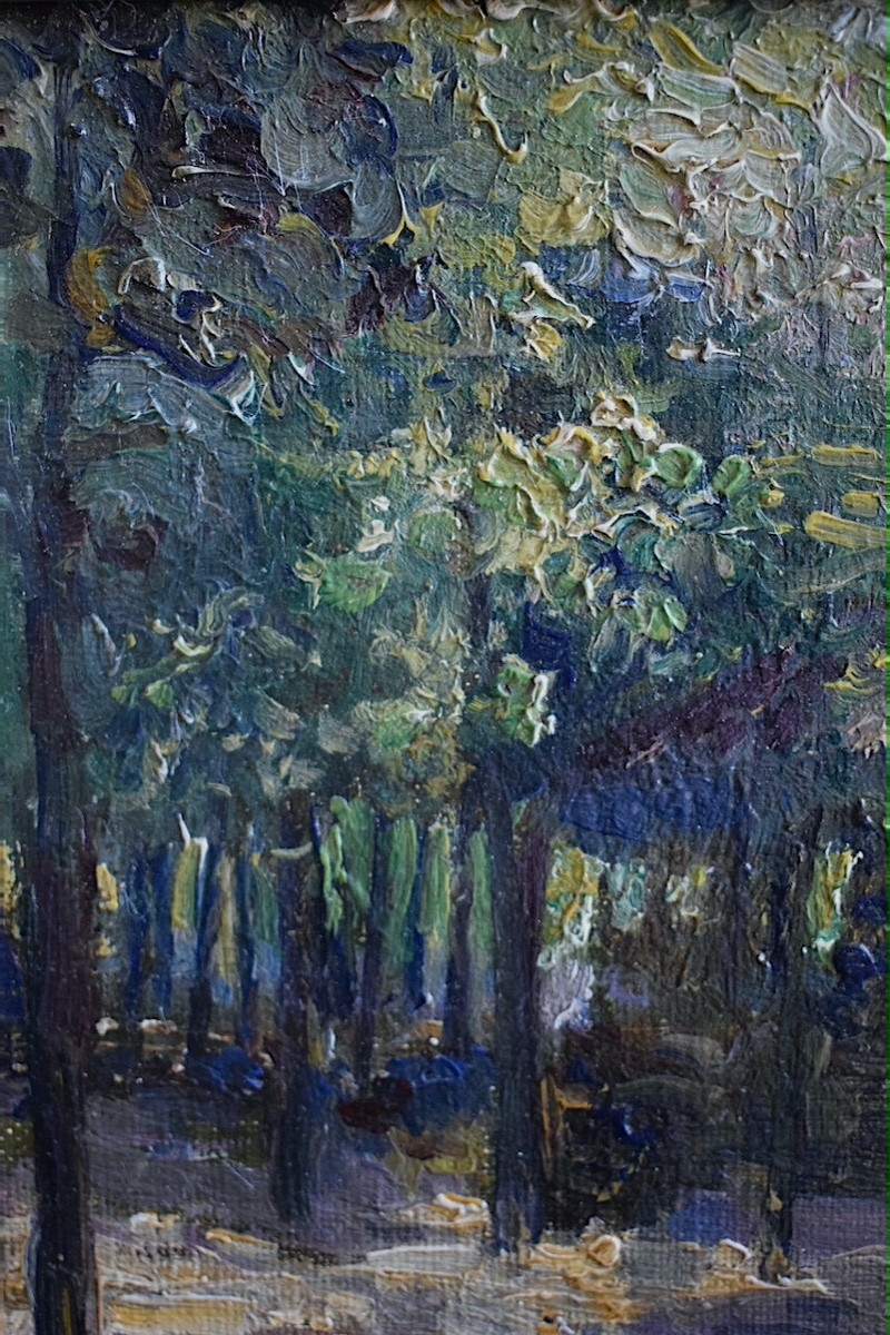 Paysage en forêt impressionniste début XX ème siècle RT1431-photo-3