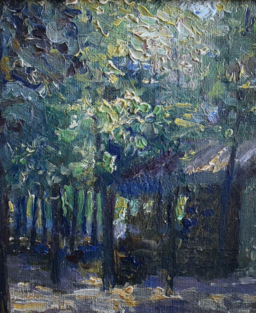 Paysage en forêt impressionniste début XX ème siècle RT1431-photo-4