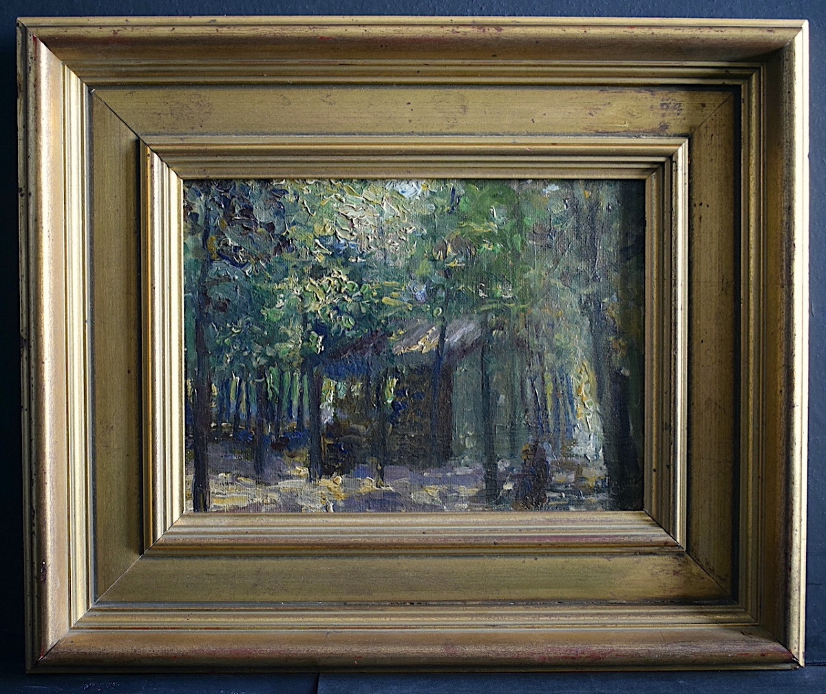 Paysage en forêt impressionniste début XX ème siècle RT1431