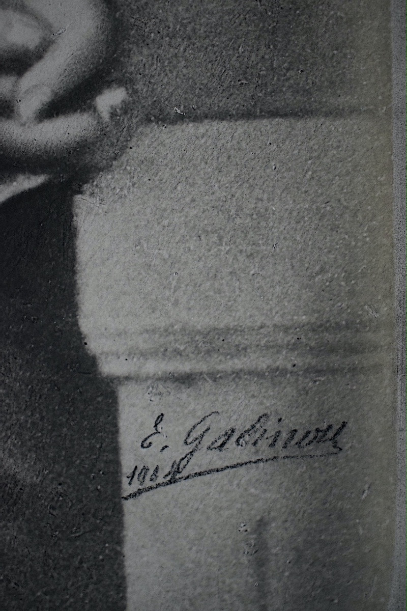 E GALINOU Photographie  retouchée du portrait de Charles Furne  signé et daté 1904 RT1432-photo-4