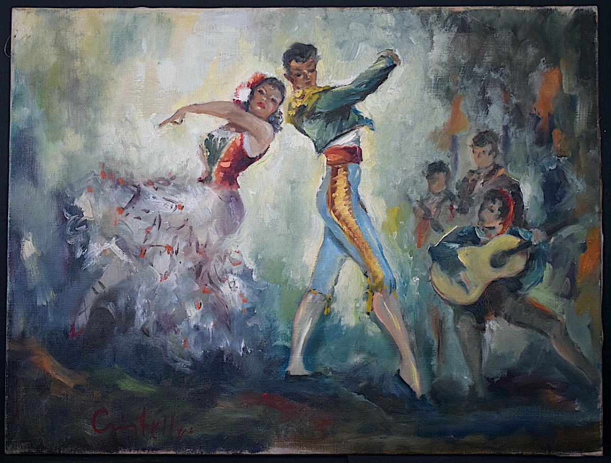 VICENTE CRISTELLYS espagnol danseurs de flamenco musiciens guitare XX RT1435
