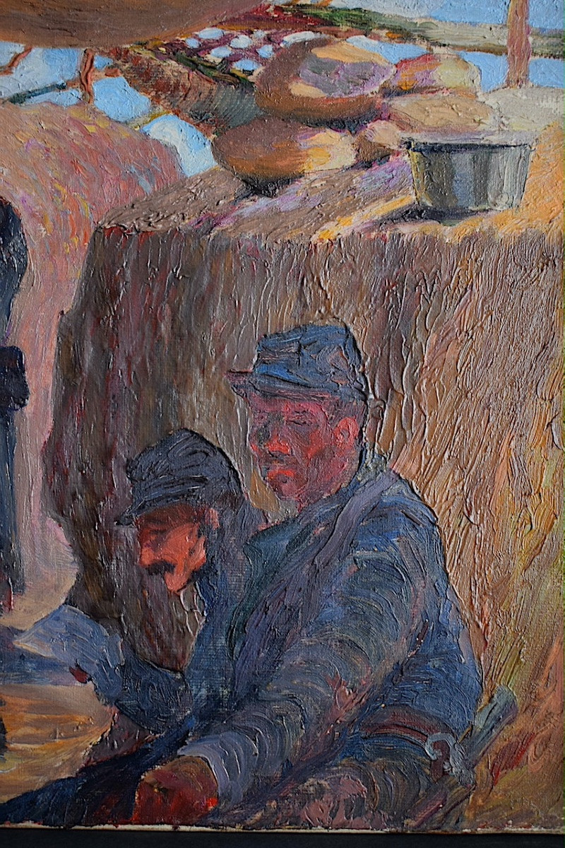 Soldats dans les tranchées guerre de 1914 - 1918 début du XX ème siècle RT1437-photo-2