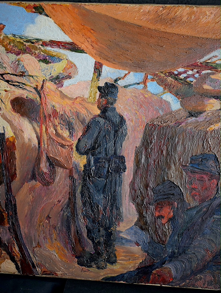 Soldats dans les tranchées guerre de 1914 - 1918 début du XX ème siècle RT1437-photo-1