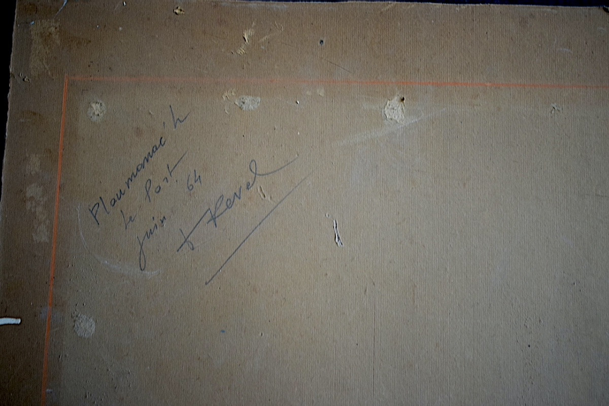 Marine Bretagne port de Ploumanach' côtes- d'Armor années 60 monogramme FR RT1438-photo-2