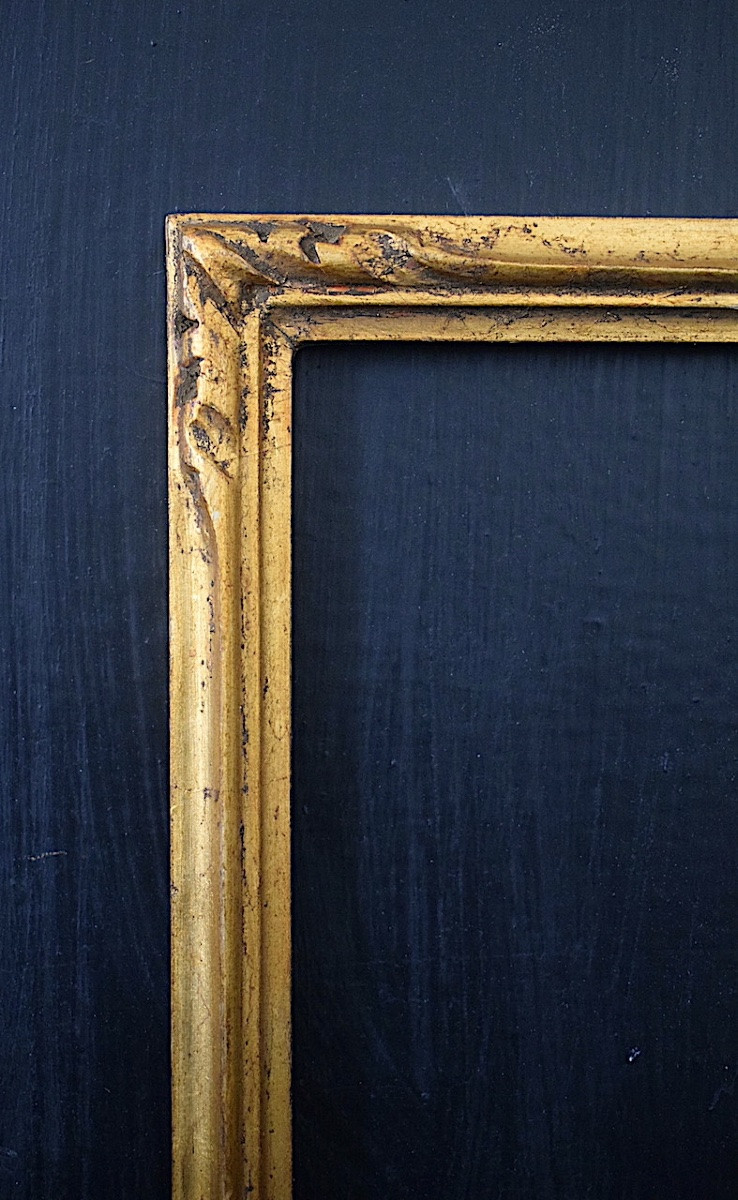 CADRE doré années 20 Feuillure 27 x 19 cm format pour tableau 3P début XX ème FRAME Ref C1257-photo-3