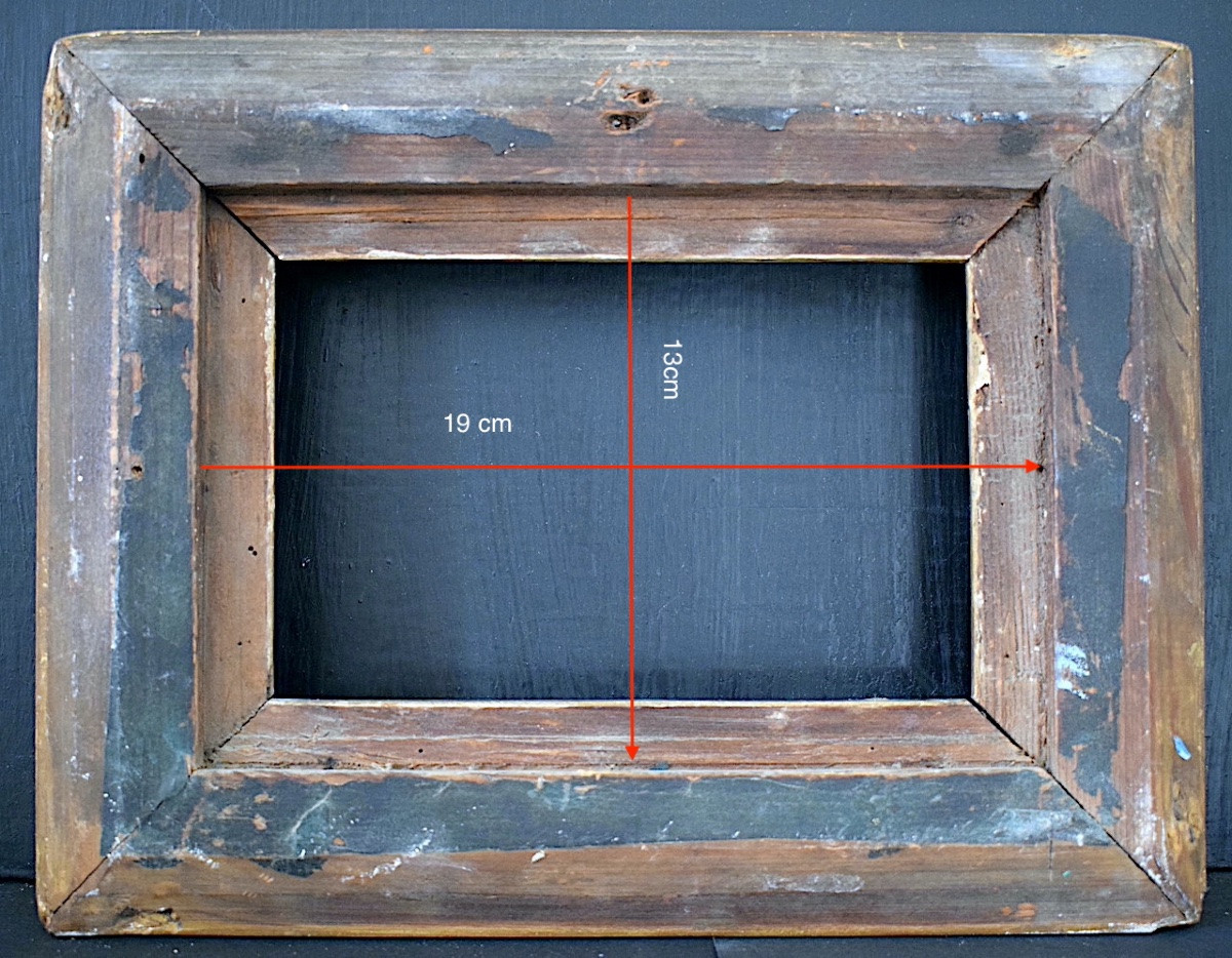CADRE  Barbizon XIX ème siècle Feuillure 18 x 12 cm format pour tableau 0P FRAME Ref C1259-photo-2
