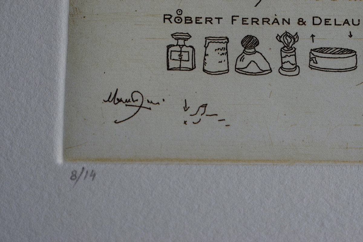 Philippe Favier Engraving Miniature Perfumery Mr Robert Signed Dated XXth Century Rt1441-photo-4