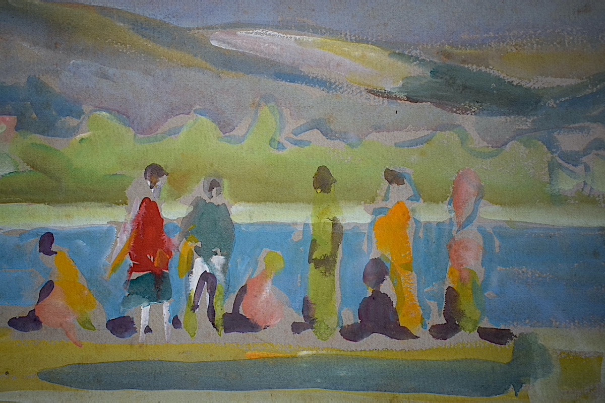 ROBERT TAURINES  étang de Bages château du Capitoul jetée de port  Narbonne XX ème  RT1442-photo-3