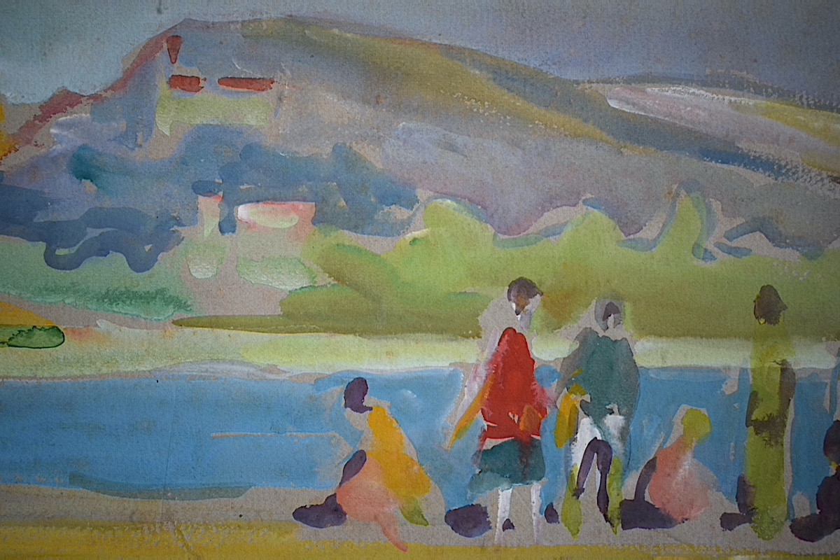 ROBERT TAURINES  étang de Bages château du Capitoul jetée de port  Narbonne XX ème  RT1442-photo-4