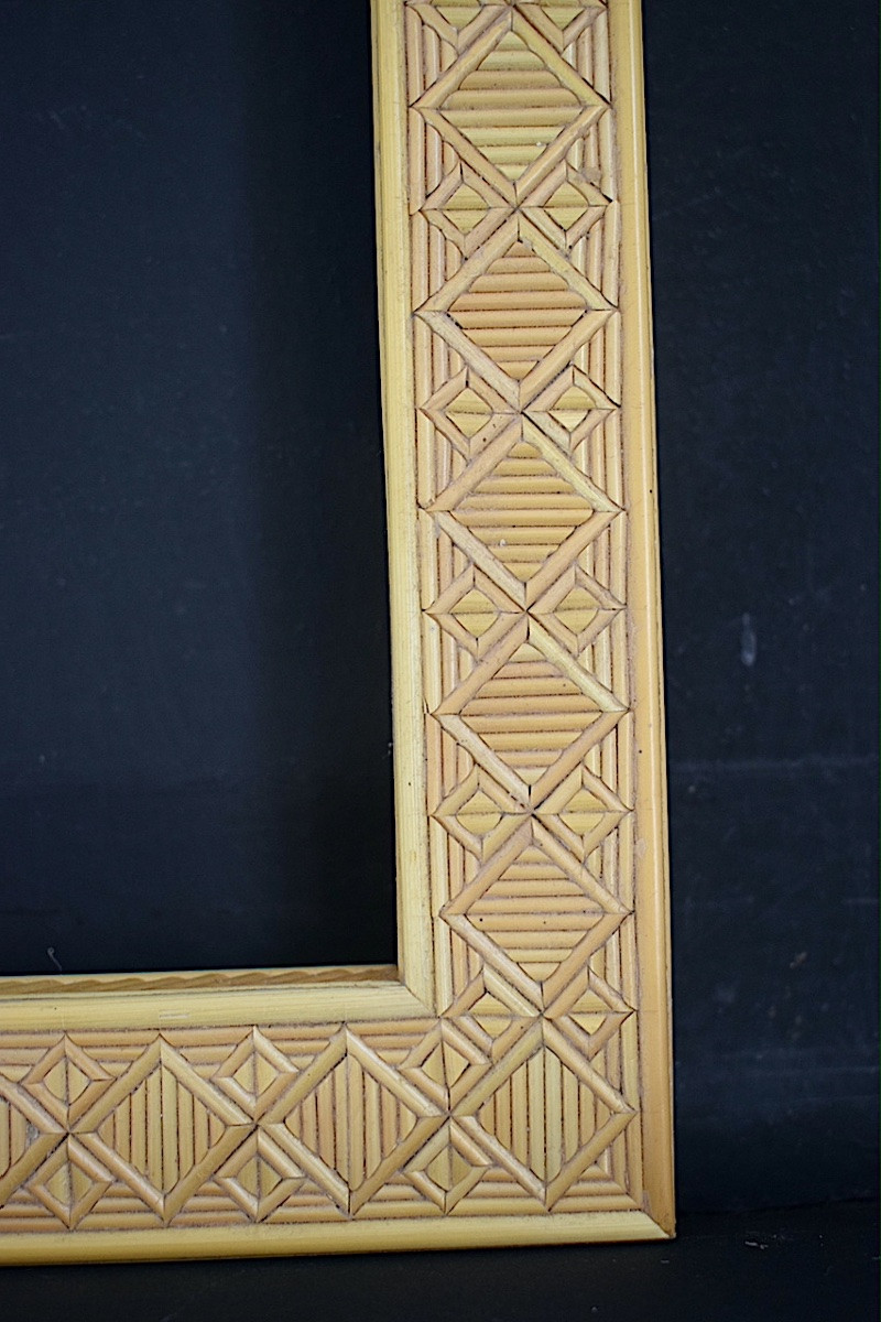 CADRE marqueterie de paille Feuillure 29,7 x 25 cm format  proche de 3F FRAME Ref C1265-photo-2