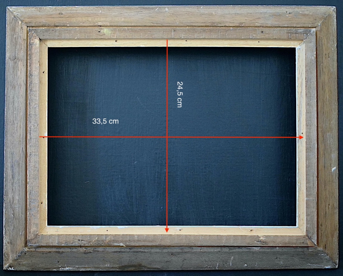 CADRE  années 1950 Feuillure 33 x 24 cm format pour tableau 4F FRAME Ref C1268-photo-2