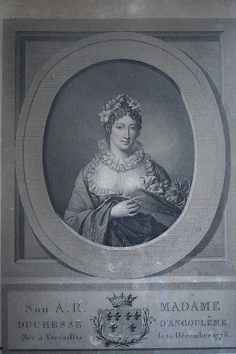 Engraving Duchesse d'Angoulême After F Dumont, Engraved By Audouin 19th C. Rt1446-photo-2
