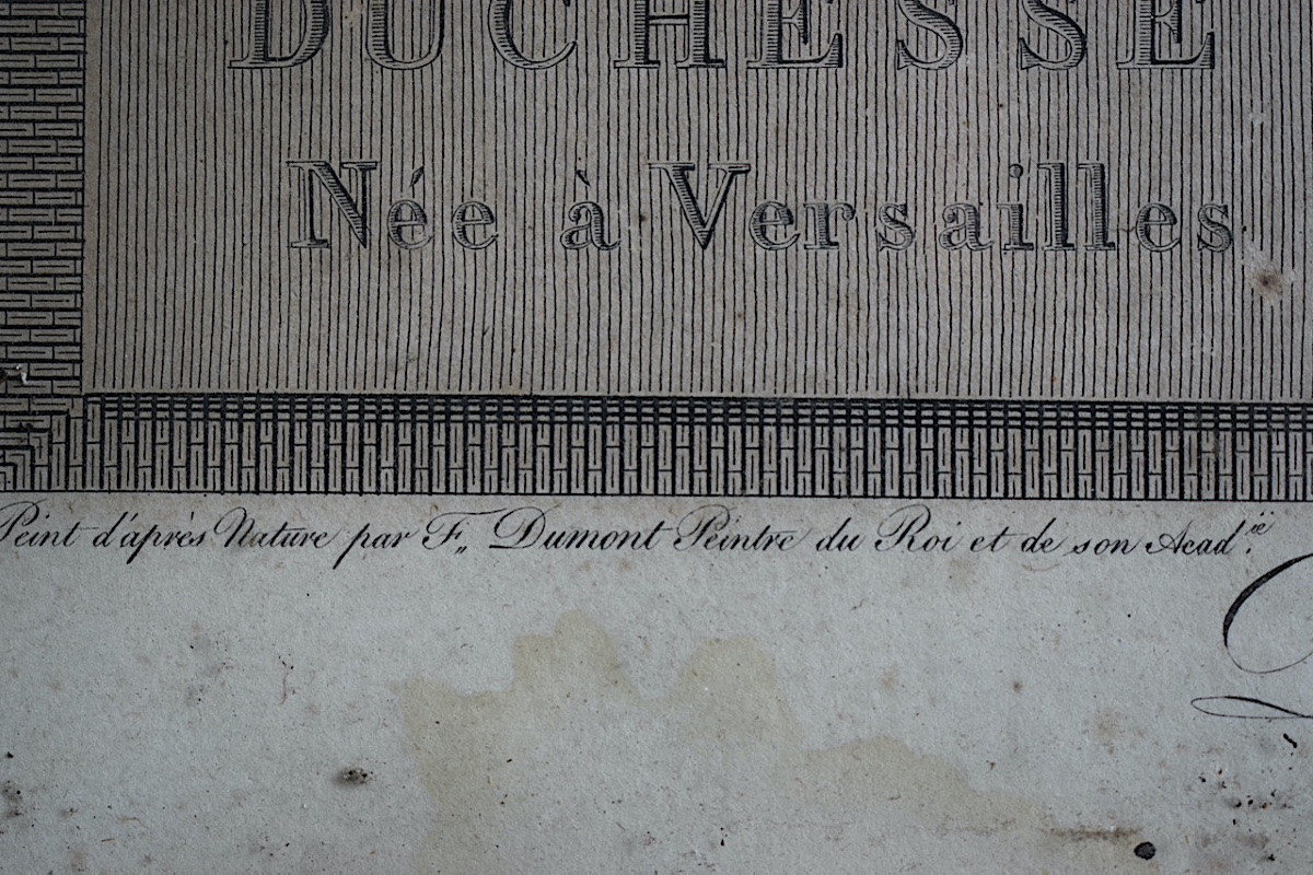 Engraving Duchesse d'Angoulême After F Dumont, Engraved By Audouin 19th C. Rt1446-photo-3