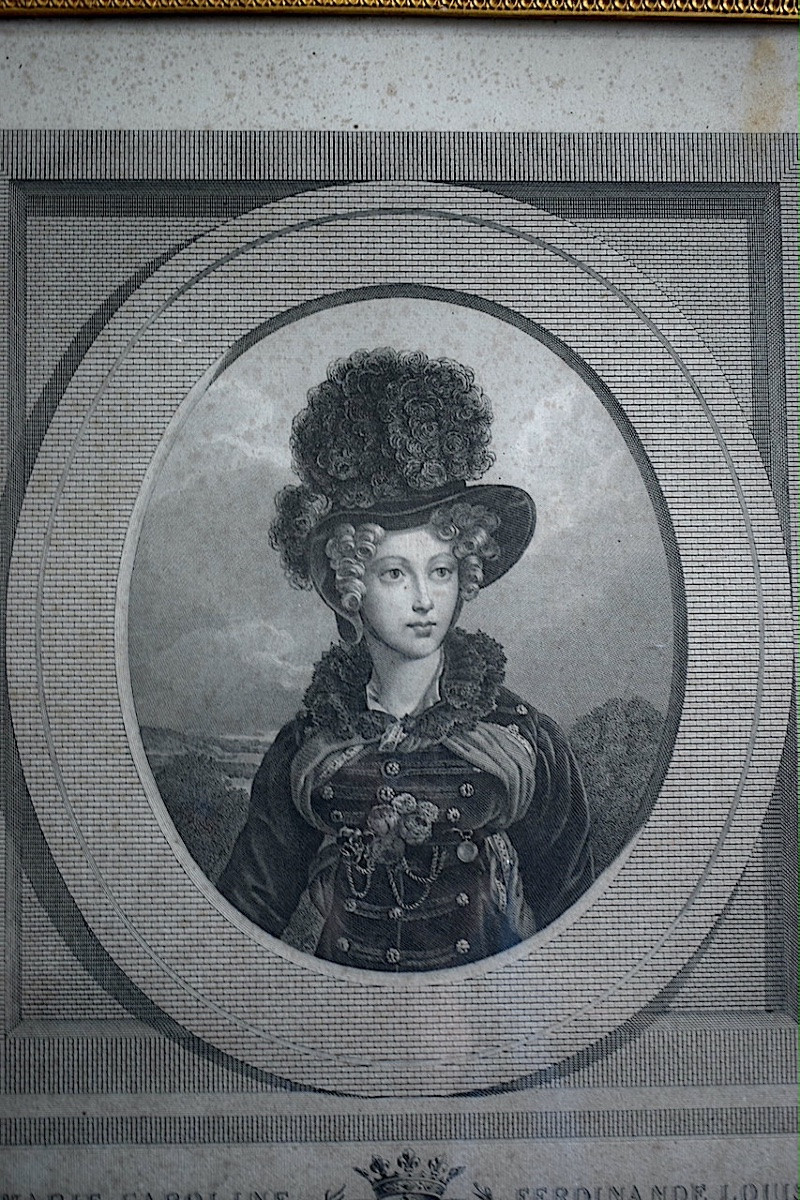 Engraving Duchesse De Berry After Hesse, Engraved By Audouin 19th Century Rt1447-photo-3