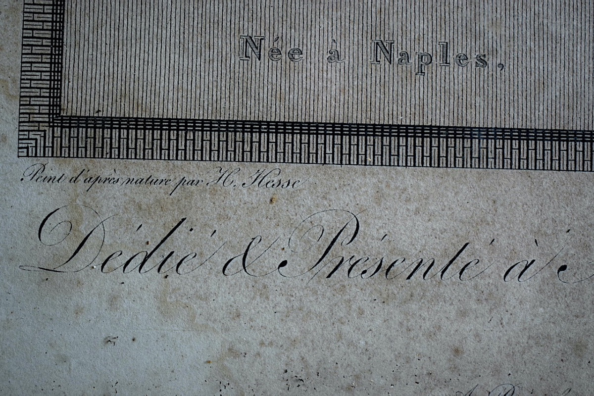 Engraving Duchesse De Berry After Hesse, Engraved By Audouin 19th Century Rt1447-photo-2