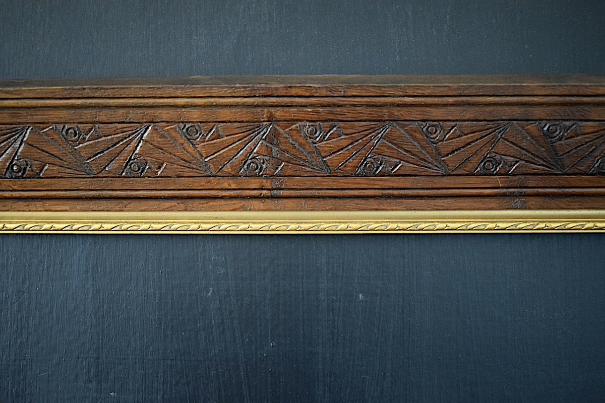 CADRE Art Déco bois sculpté Feuillure 68,7 x 53,5 cm  FRAME Ref C1271-photo-4
