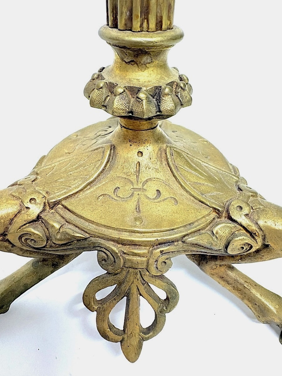 Paire De Cand&eacute;labre ou Chandelier en bronze Napoleon III style N&eacute;oclassique ref1117 -photo-6