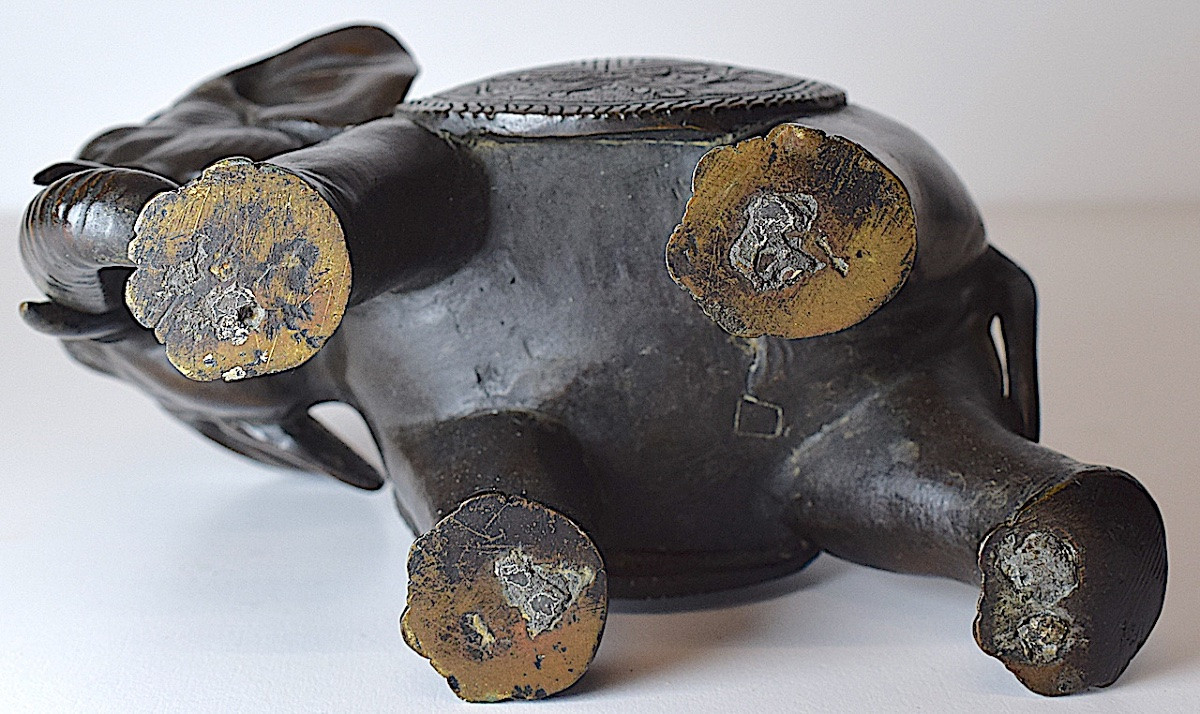 Antique Bronze Elephant Perfume Burner China Orient 19th C Ref1118-photo-6