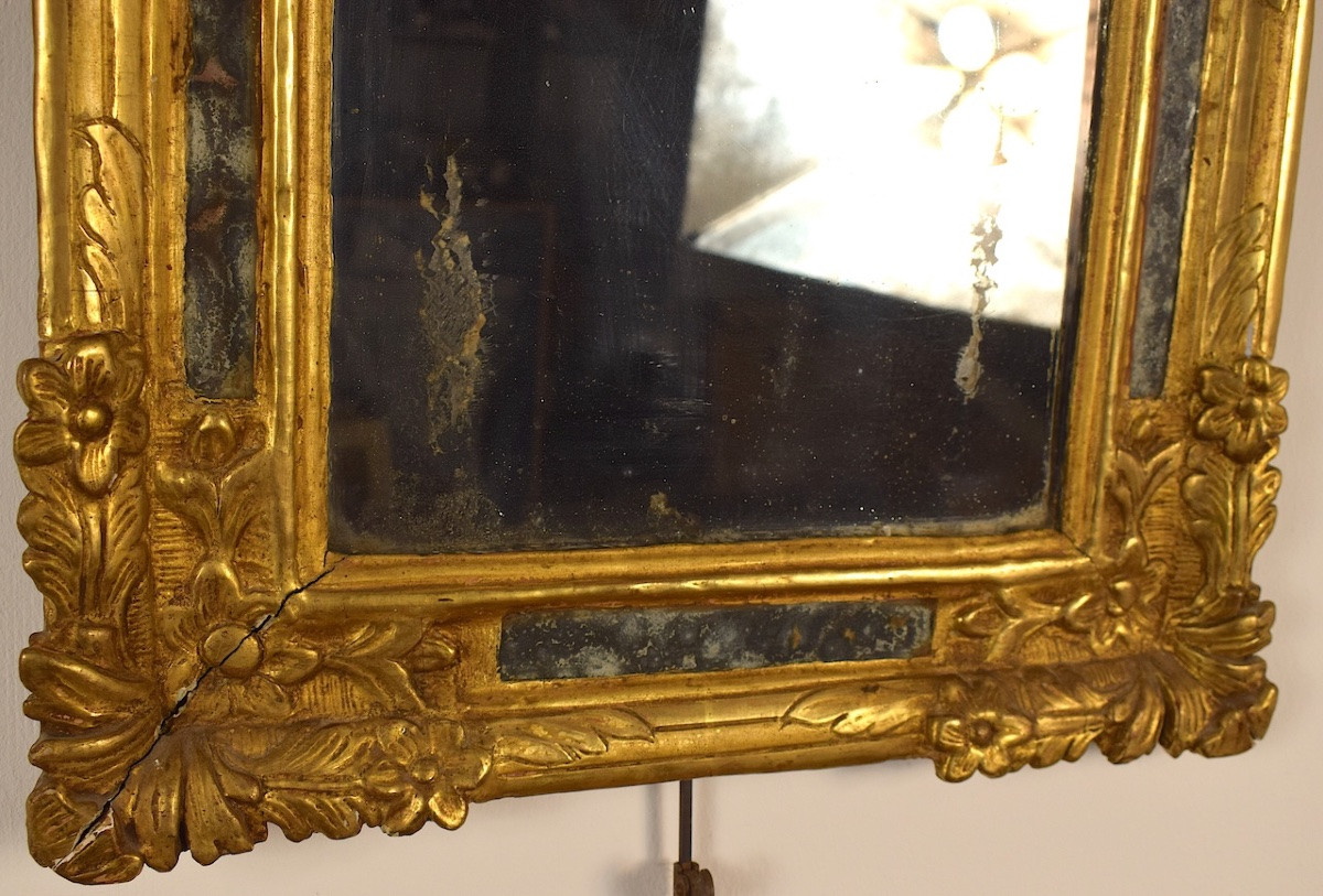 Gilded Wood Mirror Glace Parclose Provence 18 ème Siècle Ref1119-photo-4