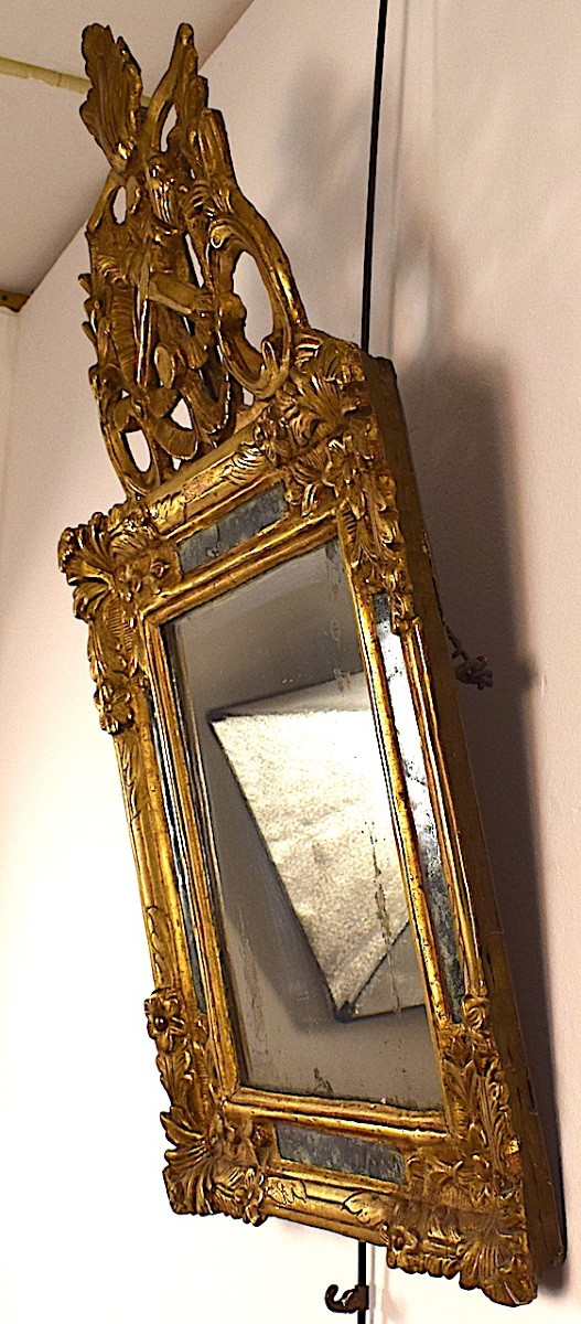 Gilded Wood Mirror Glace Parclose Provence 18 ème Siècle Ref1119-photo-1