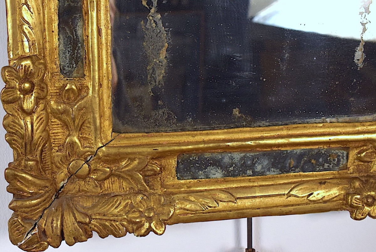 Gilded Wood Mirror Glace Parclose Provence 18 ème Siècle Ref1119-photo-6
