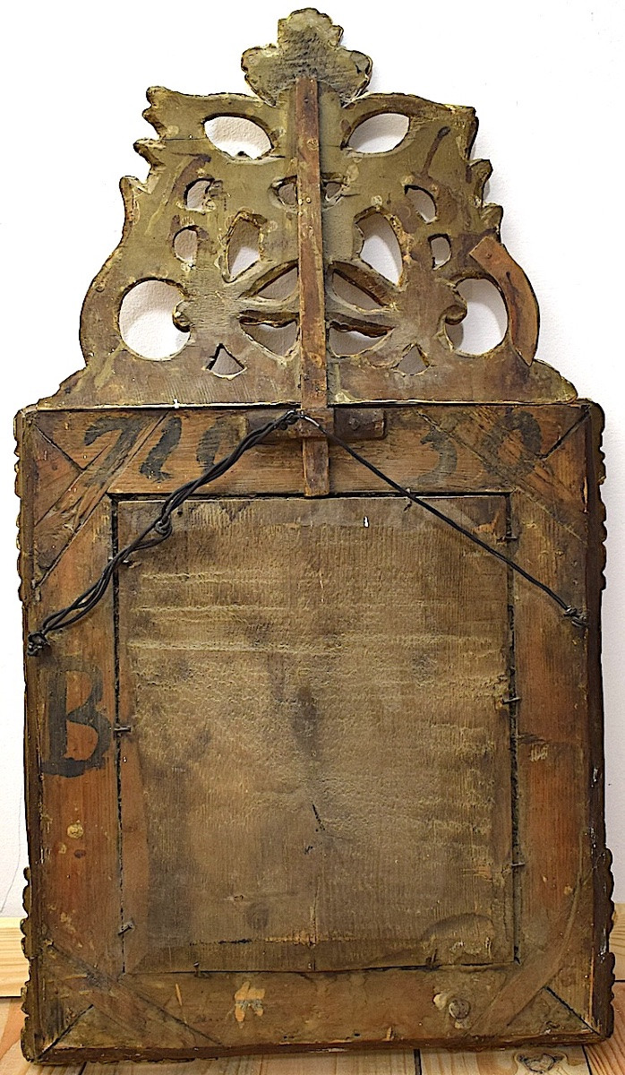 Gilded Wood Mirror Glace Parclose Provence 18 ème Siècle Ref1119-photo-7