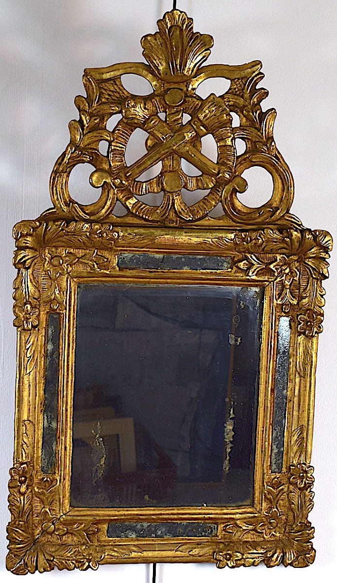 Gilded Wood Mirror Glace Parclose Provence 18 ème Siècle Ref1119