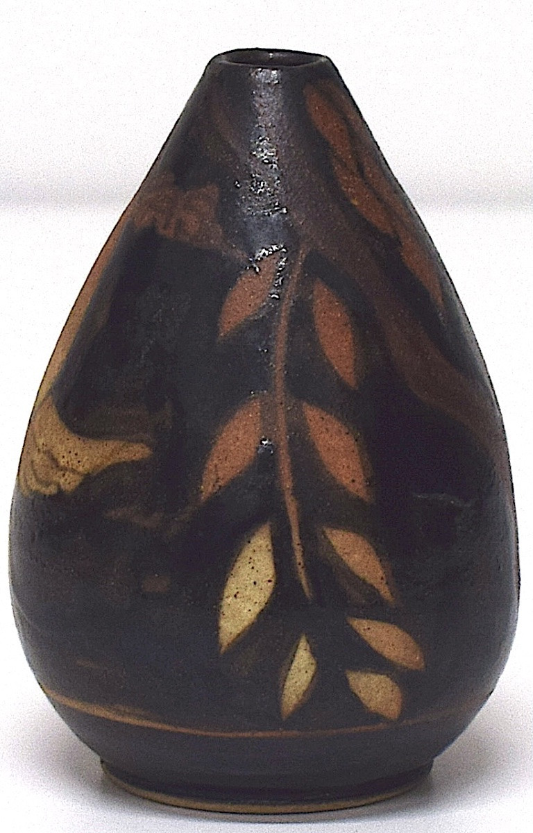 Ciboure Petit Vase Basque Art Deco gr&egrave;s de Ciboure Danseuse cymbales vers 1925 sign&eacute; ref1120-photo-4